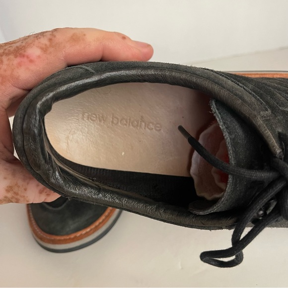 New Balance Classic Mens Suede Leather Oxford Shoes Black Size 10.5 - Picture 2 of 11